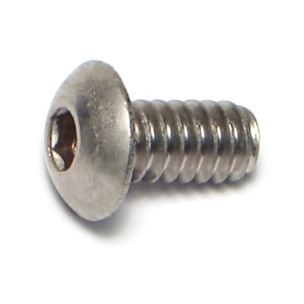 Midwest Fastener #10-24 Socket Head Cap Screw, Button, Plain 18-8 Stainless Steel, 3/8 in Length, 20 PK 72051 - main